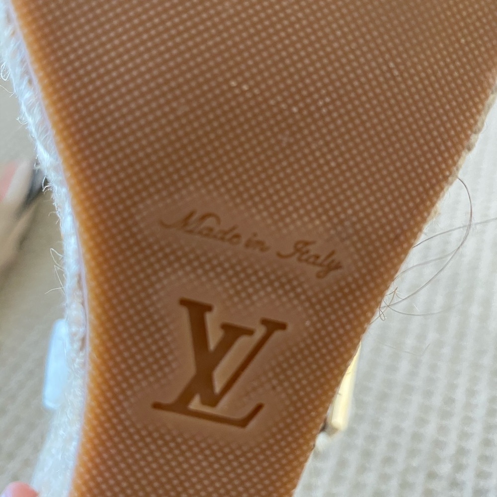 Louis Vuitton White Patent Leather Espadrilles - Picture 6 of 8